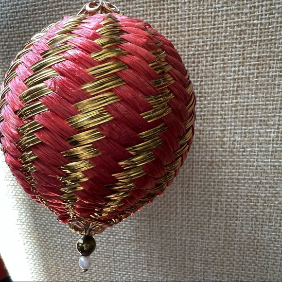 Vintage Hand Made Ribbon Holiday Ornament - Picture 5 of 6